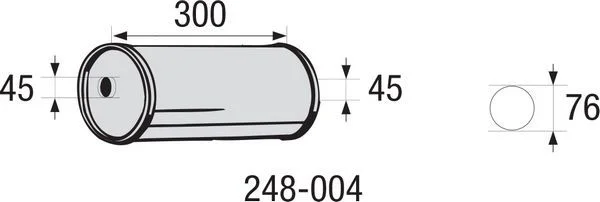 Centre Muffler, universal BOSAL 248004