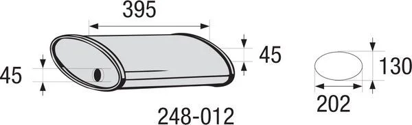 Centre Muffler, universal BOSAL 248012