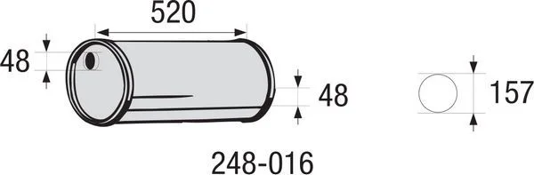 Centre Muffler, universal BOSAL 248016