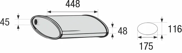 Vidurinis duslintuvas, universalus BOSAL 248-061