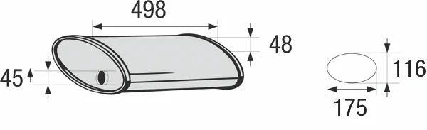 Centre Muffler, universal BOSAL 248063