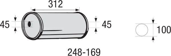 Centre Muffler, universal BOSAL 248169