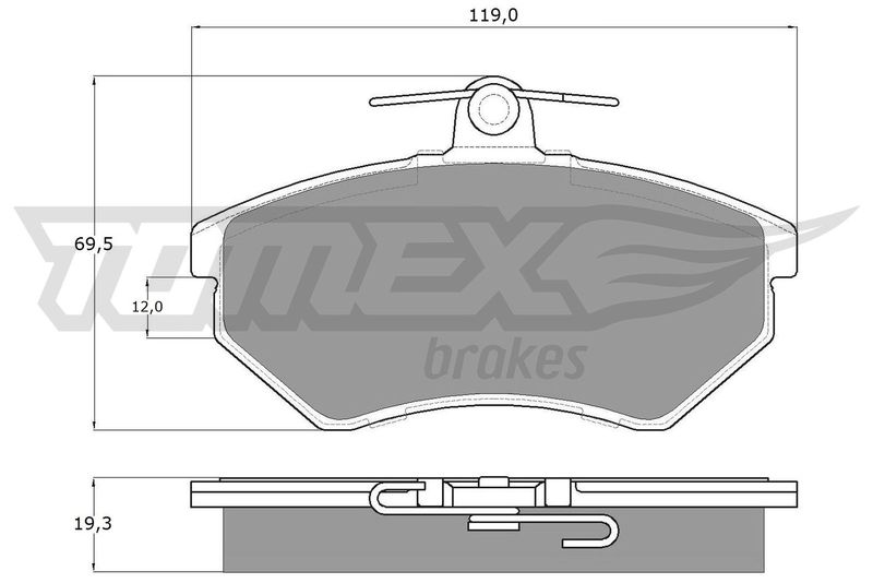 Brake Pad Set, disc brake TOMEX Brakes TX 10-11