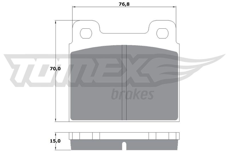 Stabdžių trinkelių rinkinys, diskinis stabdys TOMEX Brakes TX 10-18