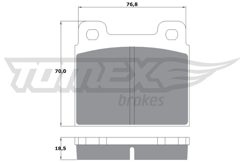 Stabdžių trinkelių rinkinys, diskinis stabdys TOMEX Brakes TX 10-181