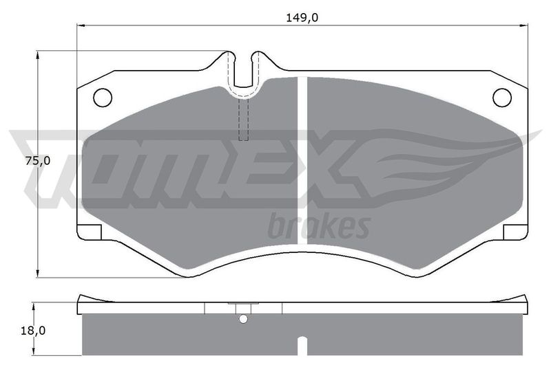 Stabdžių trinkelių rinkinys, diskinis stabdys TOMEX Brakes TX 10-20