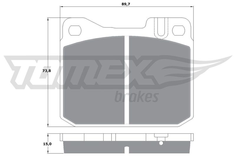 Комплект гальмівних накладок, дискове гальмо TOMEX Brakes TX 10-22