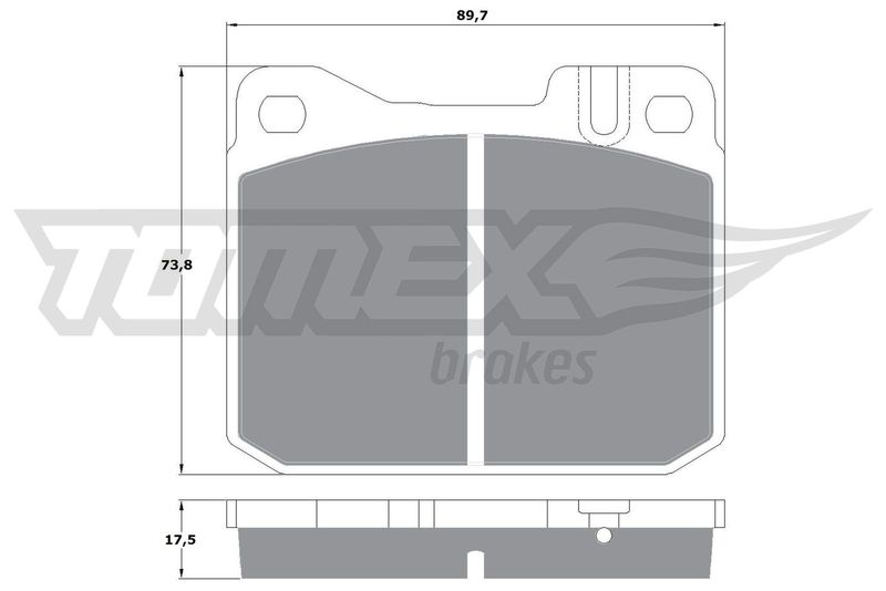 Комплект гальмівних накладок, дискове гальмо TOMEX Brakes TX 10-222