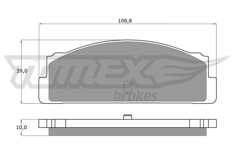 Stabdžių trinkelių rinkinys, diskinis stabdys TOMEX Brakes TX 10-24