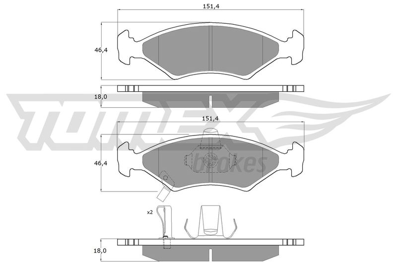 Brake Pad Set, disc brake TOMEX Brakes TX 10-29