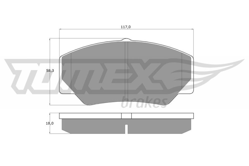 Комплект гальмівних накладок, дискове гальмо TOMEX Brakes TX 10-30