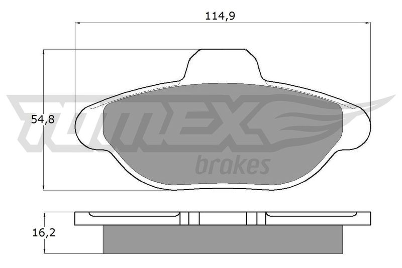 Stabdžių trinkelių rinkinys, diskinis stabdys TOMEX Brakes TX 10-33