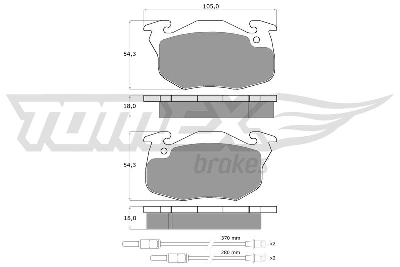 Brake Pad Set, disc brake TOMEX Brakes TX 10-341