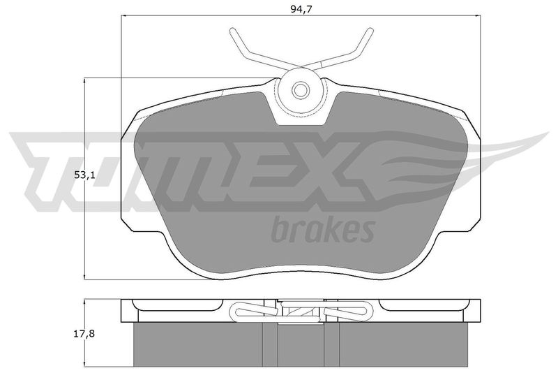Brake Pad Set, disc brake TOMEX Brakes TX 10-38
