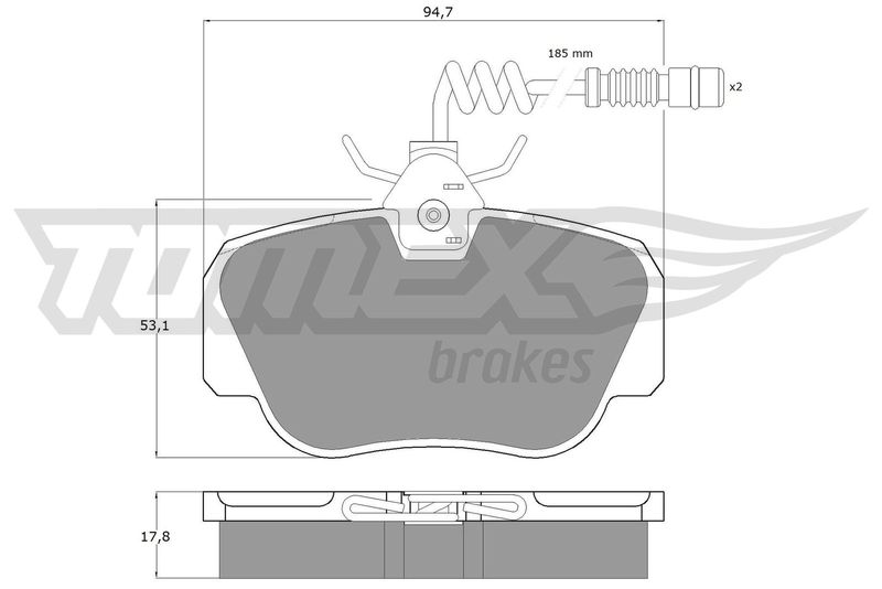 Brake Pad Set, disc brake TOMEX Brakes TX 10-381