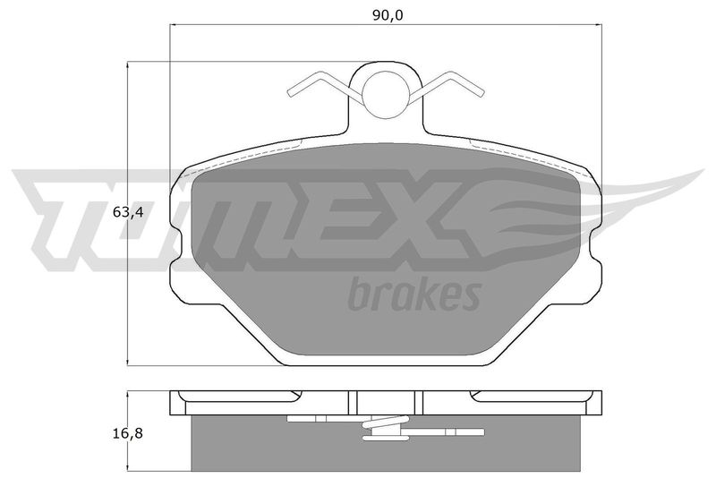 Stabdžių trinkelių rinkinys, diskinis stabdys TOMEX Brakes TX 10-39