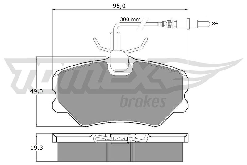 Комплект гальмівних накладок, дискове гальмо TOMEX Brakes TX 10-441