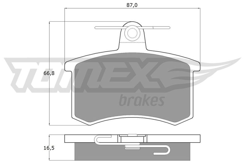 Комплект гальмівних накладок, дискове гальмо TOMEX Brakes TX 10-62