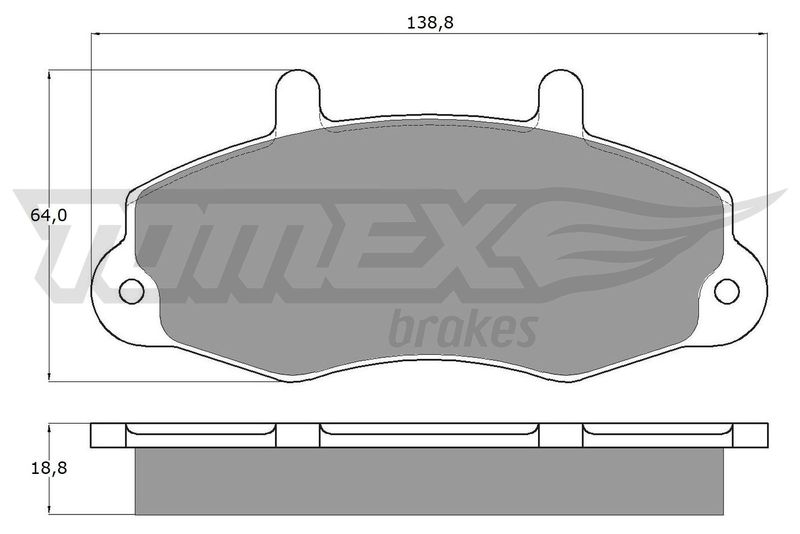 Комплект гальмівних накладок, дискове гальмо TOMEX Brakes TX 10-66