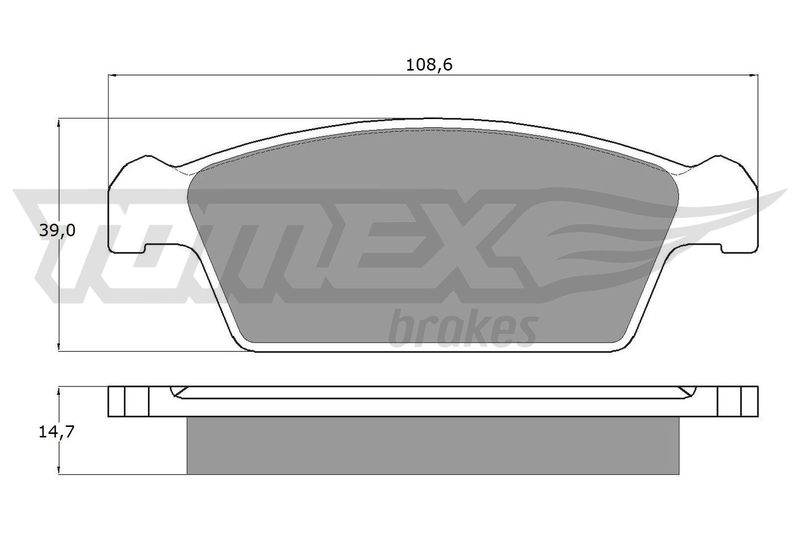 Brake Pad Set, disc brake TOMEX Brakes TX 10-75