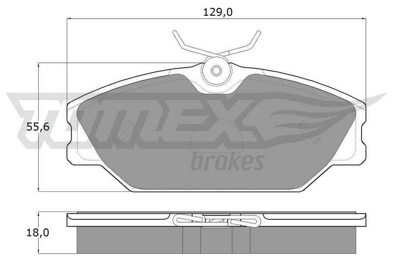 Комплект гальмівних накладок, дискове гальмо TOMEX Brakes TX 10-761