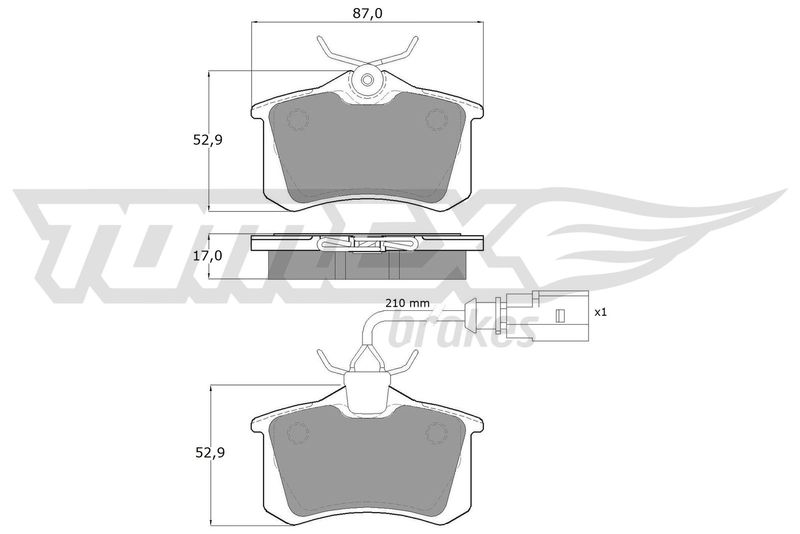 Brake Pad Set, disc brake TOMEX Brakes TX 10-782