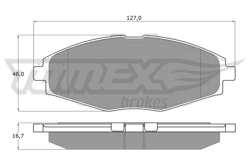 Stabdžių trinkelių rinkinys, diskinis stabdys TOMEX Brakes TX 10-80