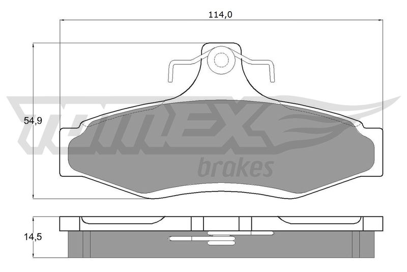 Комплект гальмівних накладок, дискове гальмо TOMEX Brakes TX 10-81