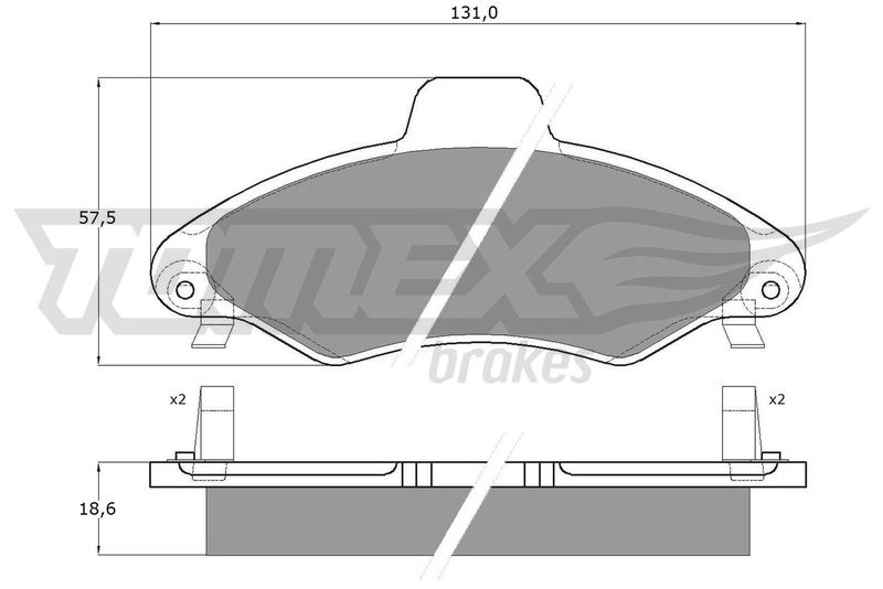 Brake Pad Set, disc brake TOMEX Brakes TX 10-821