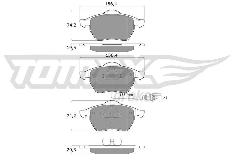 Brake Pad Set, disc brake TOMEX Brakes TX 10-942