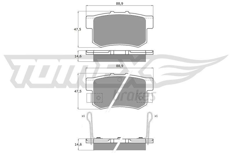 Brake Pad Set, disc brake TOMEX Brakes TX 11-00