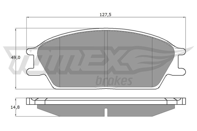 Stabdžių trinkelių rinkinys, diskinis stabdys TOMEX Brakes TX 11-06