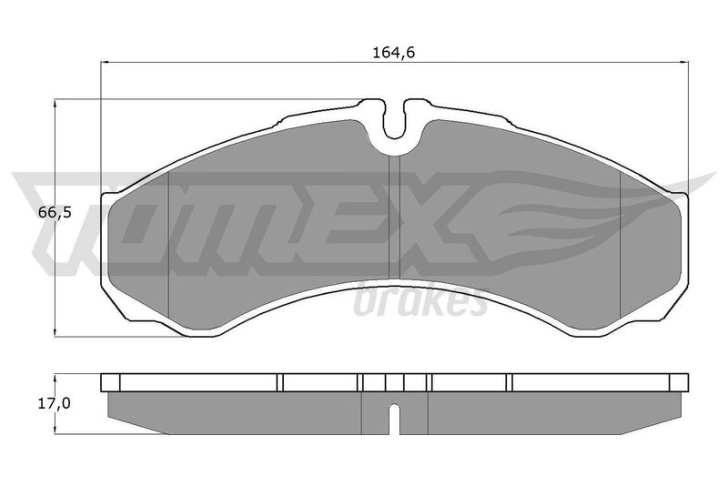 Stabdžių trinkelių rinkinys, diskinis stabdys TOMEX Brakes TX 11-11