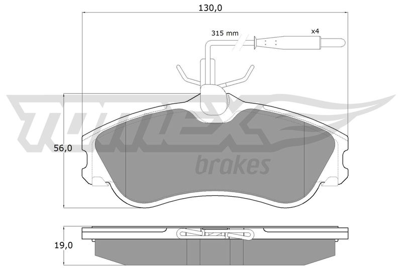 Brake Pad Set, disc brake TOMEX Brakes TX 11-12