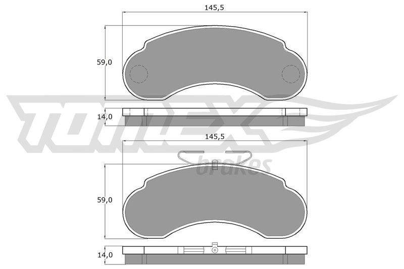 Brake Pad Set, disc brake TOMEX Brakes TX 11-14