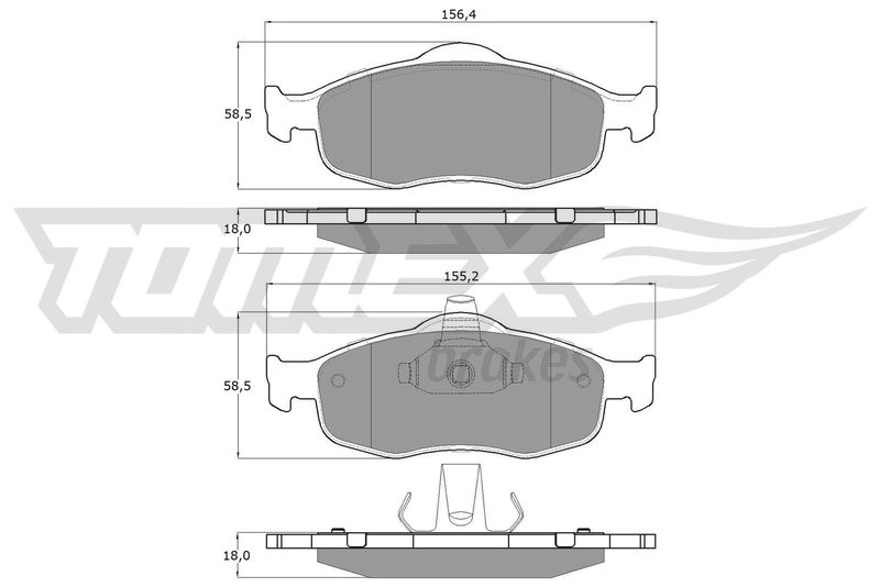 Brake Pad Set, disc brake TOMEX Brakes TX 11-19