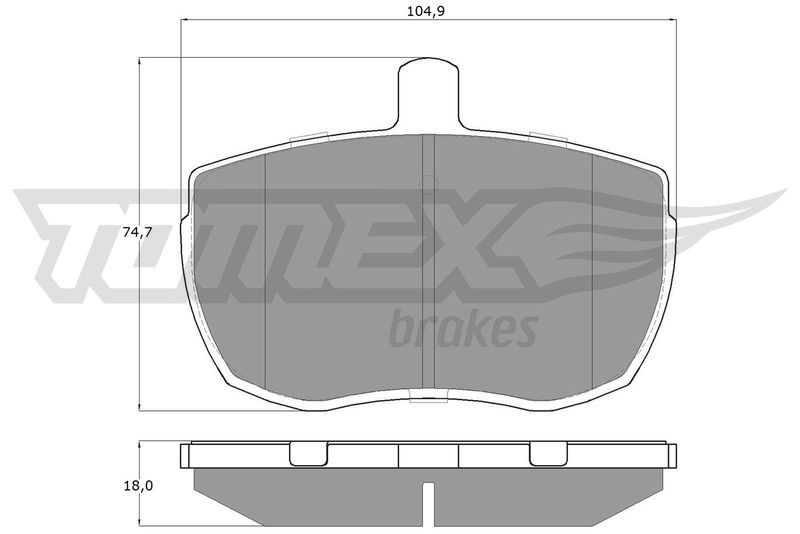 Комплект гальмівних накладок, дискове гальмо TOMEX Brakes TX 11-21