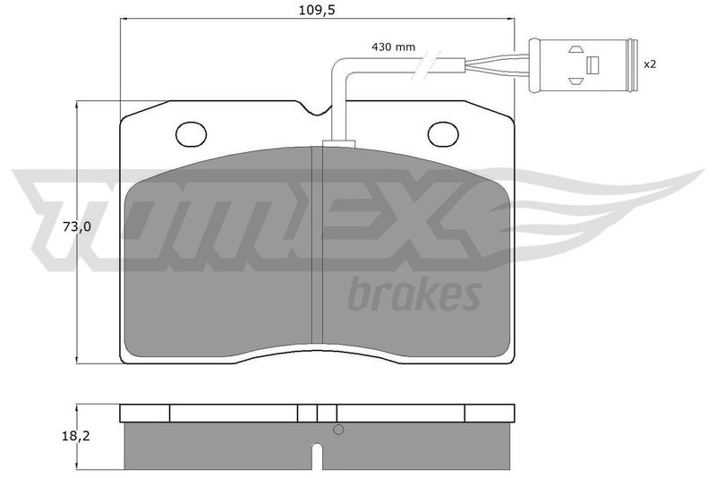 Brake Pad Set, disc brake TOMEX Brakes TX 11-40