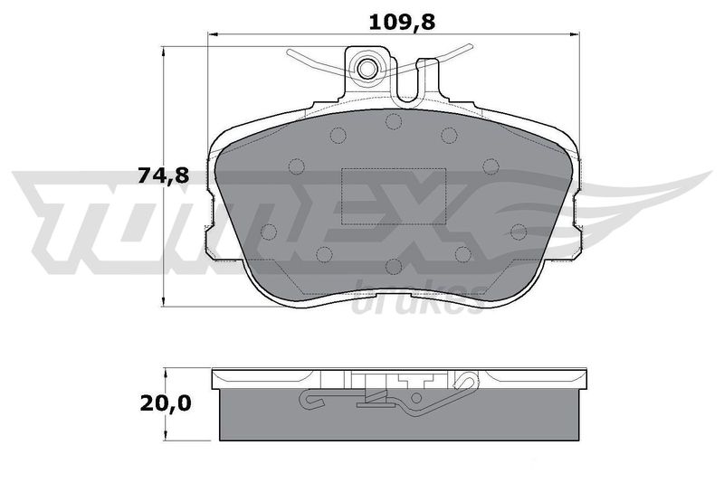 Brake Pad Set, disc brake TOMEX Brakes TX 11-46