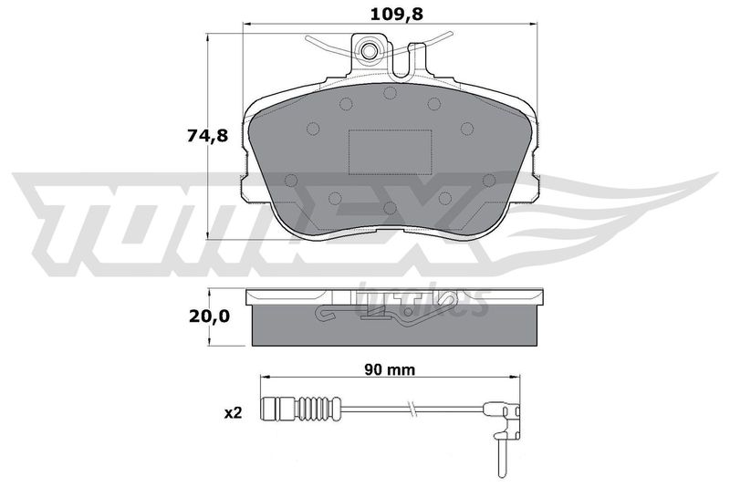 Brake Pad Set, disc brake TOMEX Brakes TX 11-461