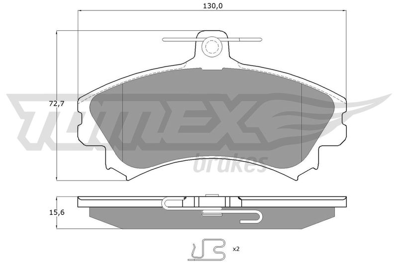 Stabdžių trinkelių rinkinys, diskinis stabdys TOMEX Brakes TX 11-52