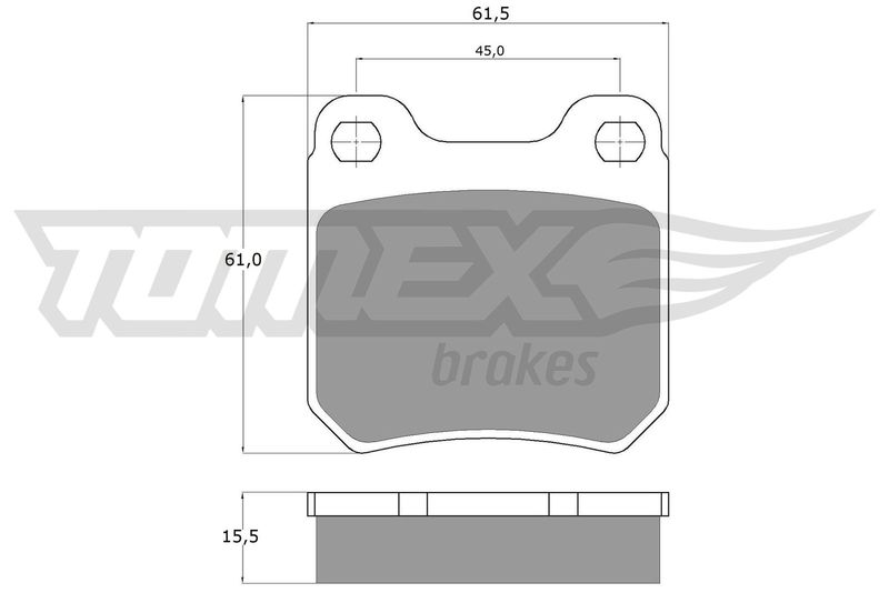 Stabdžių trinkelių rinkinys, diskinis stabdys TOMEX Brakes TX 11-60