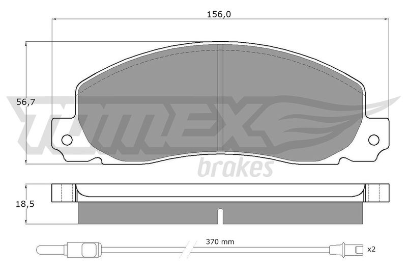 Brake Pad Set, disc brake TOMEX Brakes TX 11-65