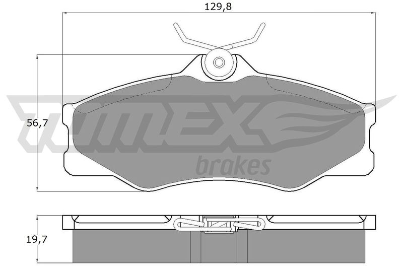 Комплект гальмівних накладок, дискове гальмо TOMEX Brakes TX 11-66