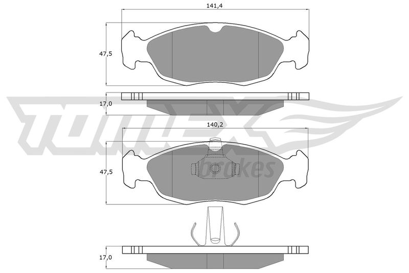 Brake Pad Set, disc brake TOMEX Brakes TX 11-71