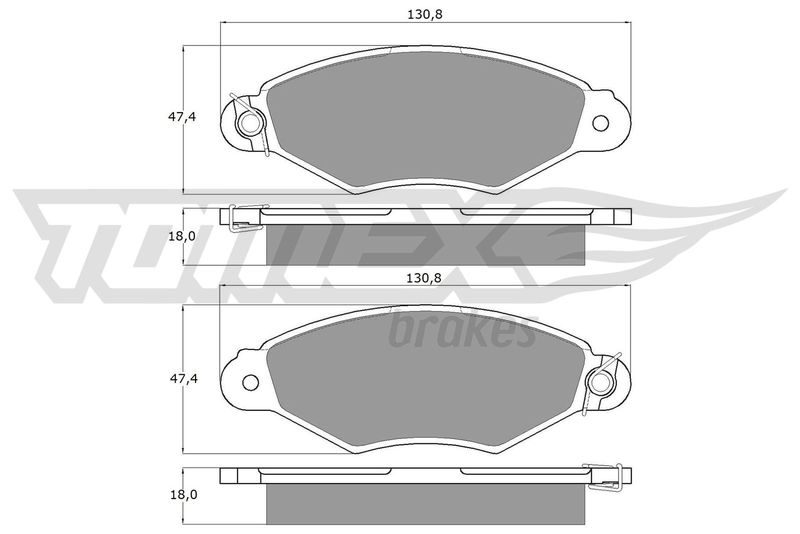 Комплект гальмівних накладок, дискове гальмо TOMEX Brakes TX 11-75