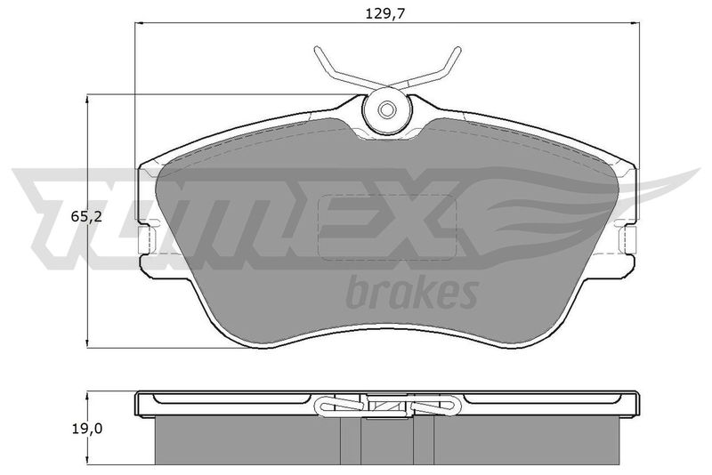 Комплект гальмівних накладок, дискове гальмо TOMEX Brakes TX 11-82