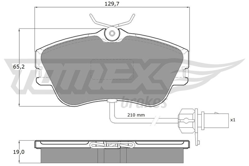 Комплект гальмівних накладок, дискове гальмо TOMEX Brakes TX 11-821