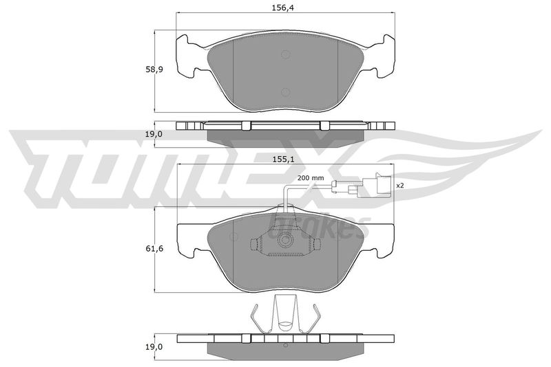 Brake Pad Set, disc brake TOMEX Brakes TX 11-84