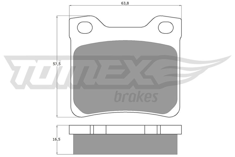 Stabdžių trinkelių rinkinys, diskinis stabdys TOMEX Brakes TX 11-94